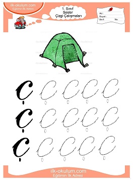 Çocuklar İçin Sesler Çizgi Çalışmaları Çalışma Sayfaları 